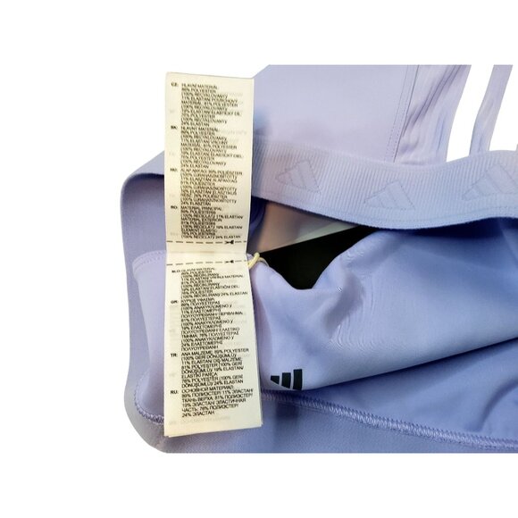 Adidas Womens Lavender Sports Bra L Tight Fit With Adjustable Straps & Stylish W - Picture 10 of 11